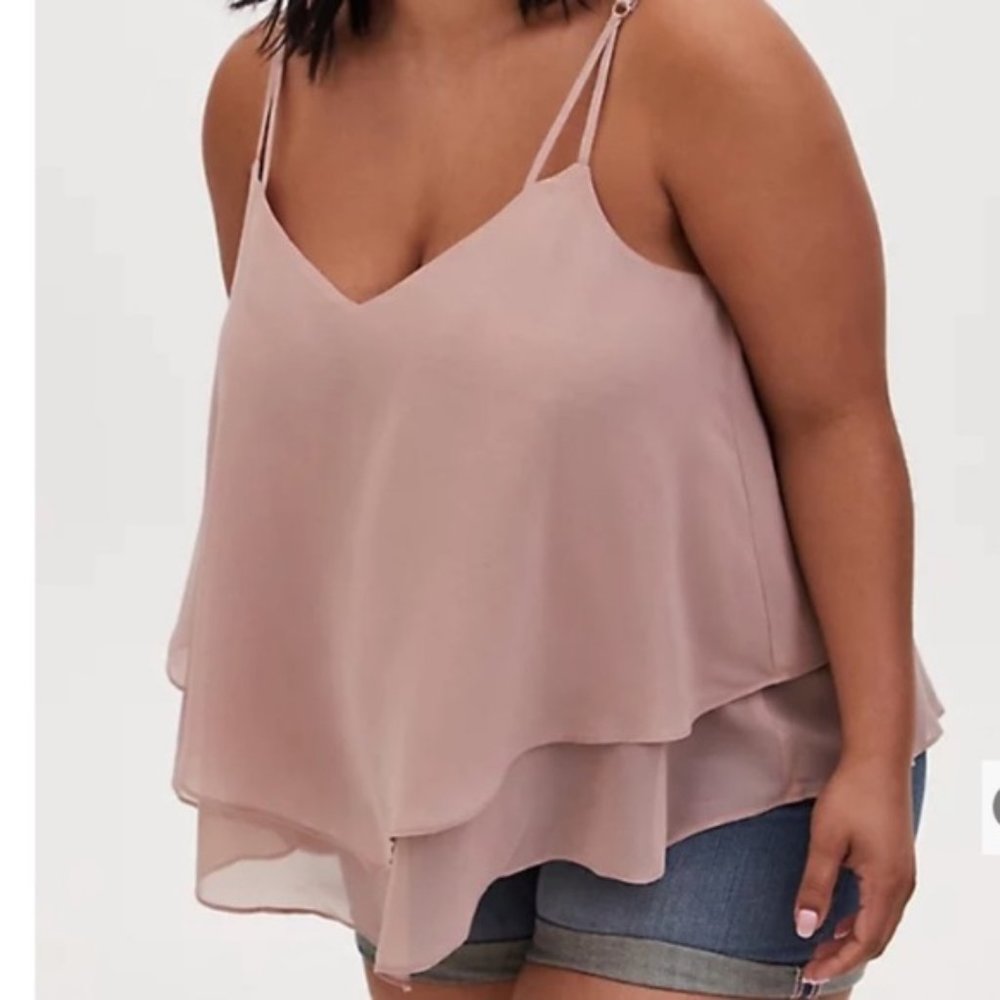 Torrid size 4 Nude Chiffon Tank